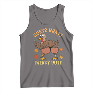 Funny Turkey Thanksgiving Tank Top Guess What Twerky Butt TS14 Deep Heather Print Your Wear