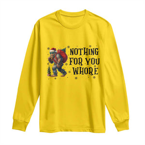 Funny Bigfoot Christmas Long Sleeve Shirt Nothing For You Whore Sasquatch TS14 Daisy Print Your Wear