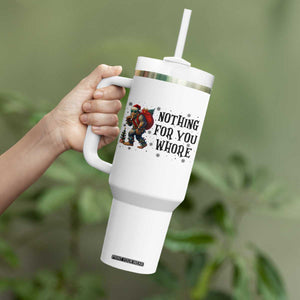 Funny Bigfoot Christmas Tumbler With Handle Nothing For You Whore Sasquatch TS14 Print Your Wear