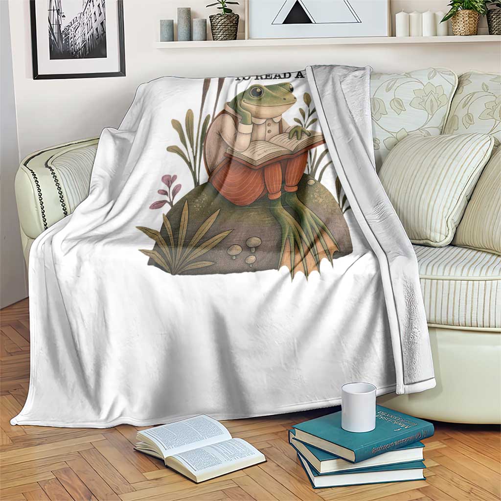 Frog Classic Books Throw Blanket It Is A Good Day To Read A Book TS14 Print Your Wear