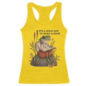 Frog Classic Books Racerback Tank Top It Is A Good Day To Read A Book TS14 Daisy Print Your Wear