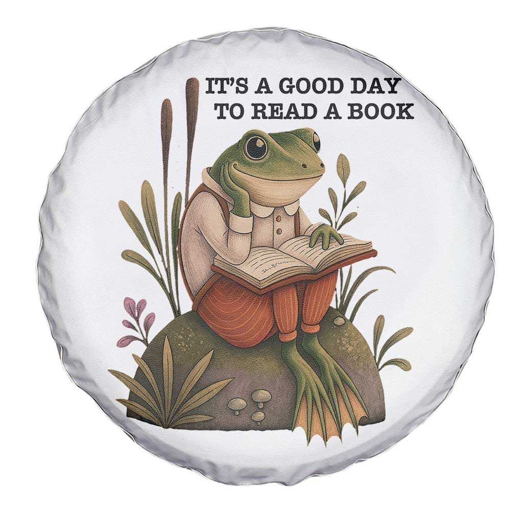 Frog Classic Books Spare Tire Cover It Is A Good Day To Read A Book TS14 Print Your Wear