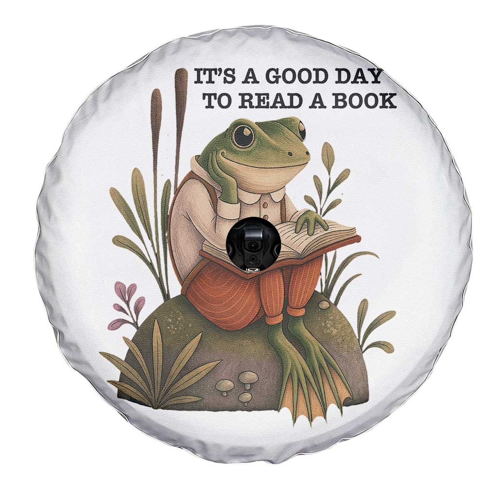 Frog Classic Books Spare Tire Cover It Is A Good Day To Read A Book TS14 Print Your Wear