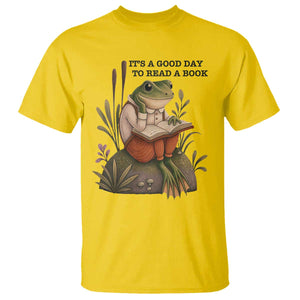 Frog Classic Books T Shirt It Is A Good Day To Read A Book TS14 Daisy Print Your Wear