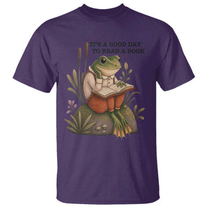 Frog Classic Books T Shirt It Is A Good Day To Read A Book TS14 Purple Print Your Wear