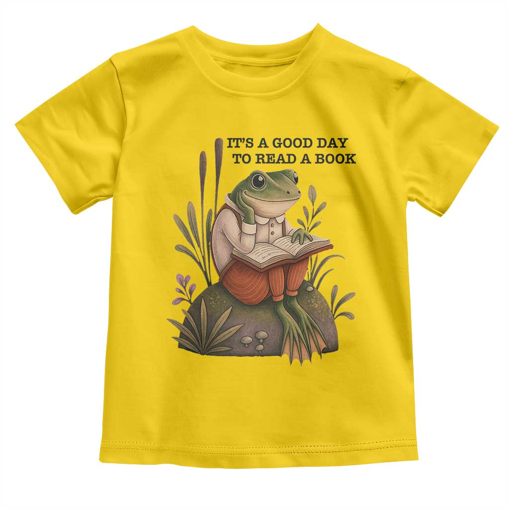 Frog Classic Books Toddler T Shirt It Is A Good Day To Read A Book TS14 Daisy Print Your Wear
