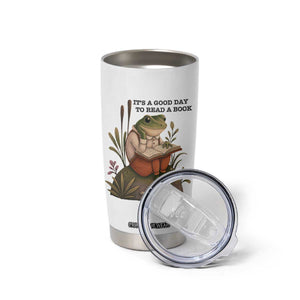 Frog Classic Books Tumbler Cup It Is A Good Day To Read A Book TS14 Print Your Wear