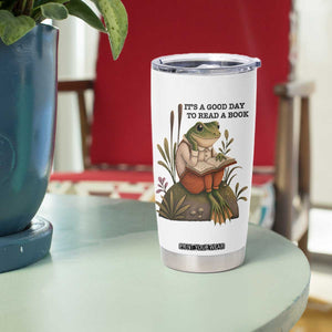 Frog Classic Books Tumbler Cup It Is A Good Day To Read A Book TS14 Print Your Wear