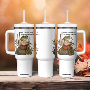 Frog Classic Books Tumbler With Handle It Is A Good Day To Read A Book TS14 Print Your Wear