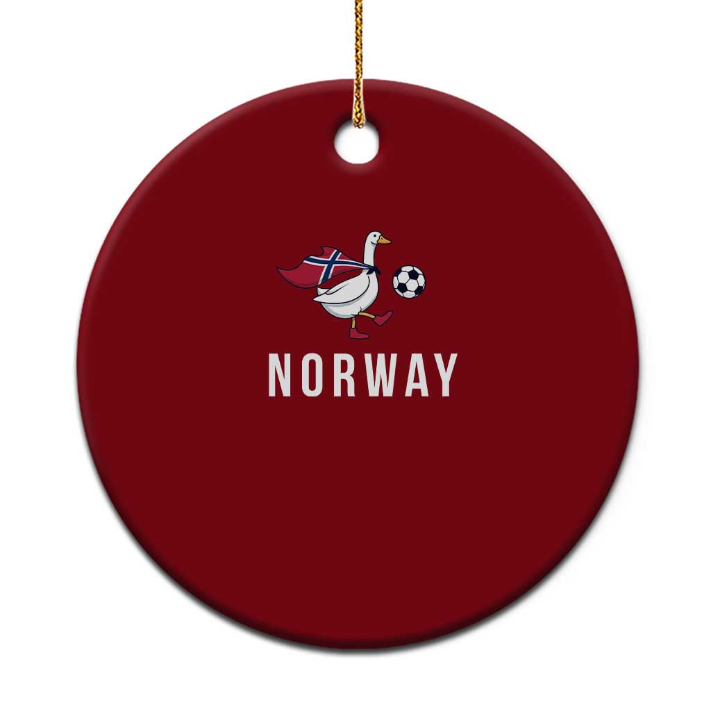 Norway Football Ceramic Ornament Silly Goose Soccer Fan Support