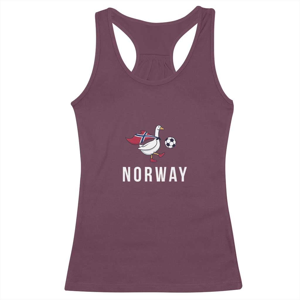 Norway Football Racerback Tank Top Silly Goose Soccer Fan Support