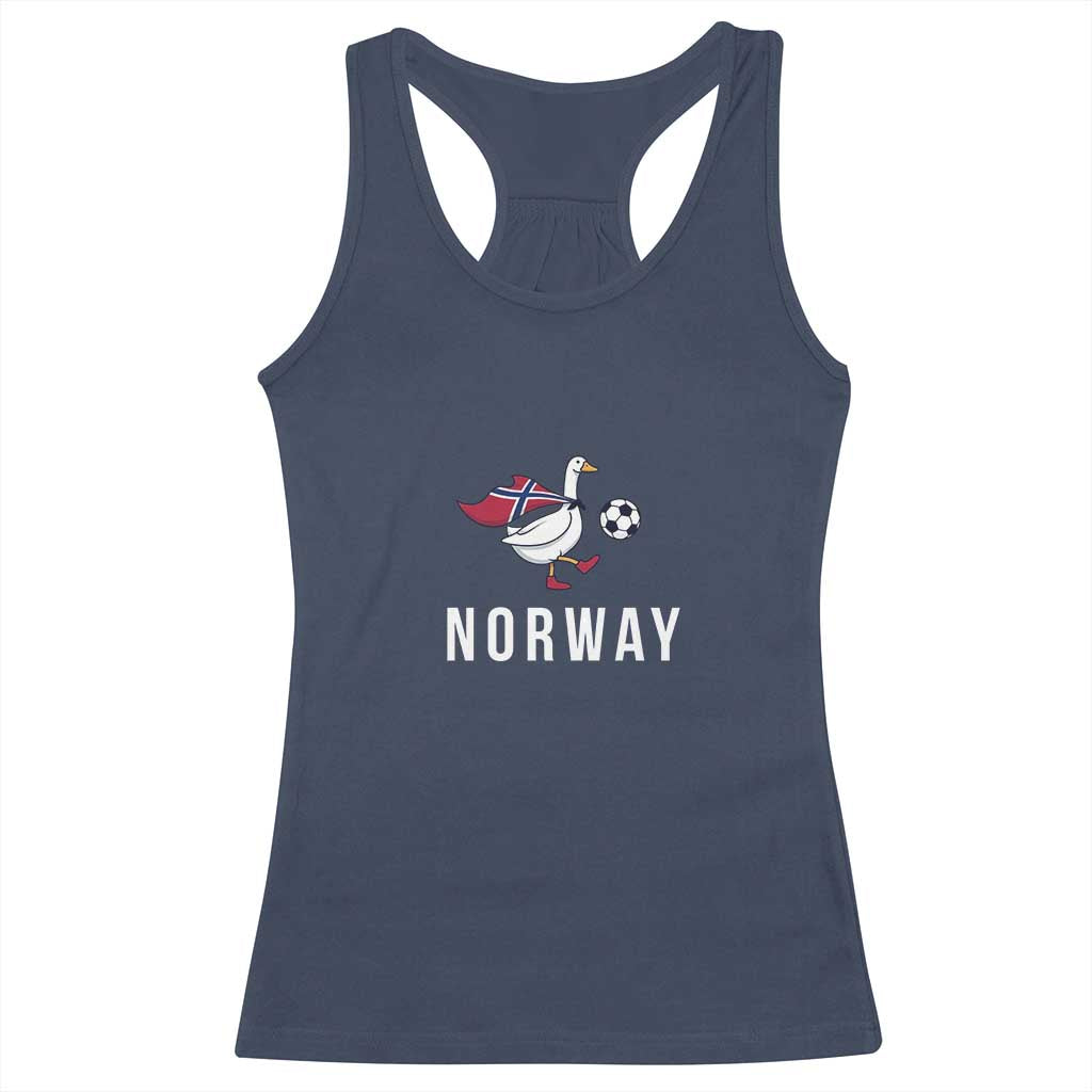 Norway Football Racerback Tank Top Silly Goose Soccer Fan Support