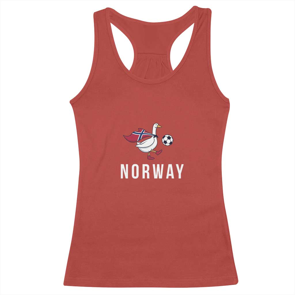 Norway Football Racerback Tank Top Silly Goose Soccer Fan Support