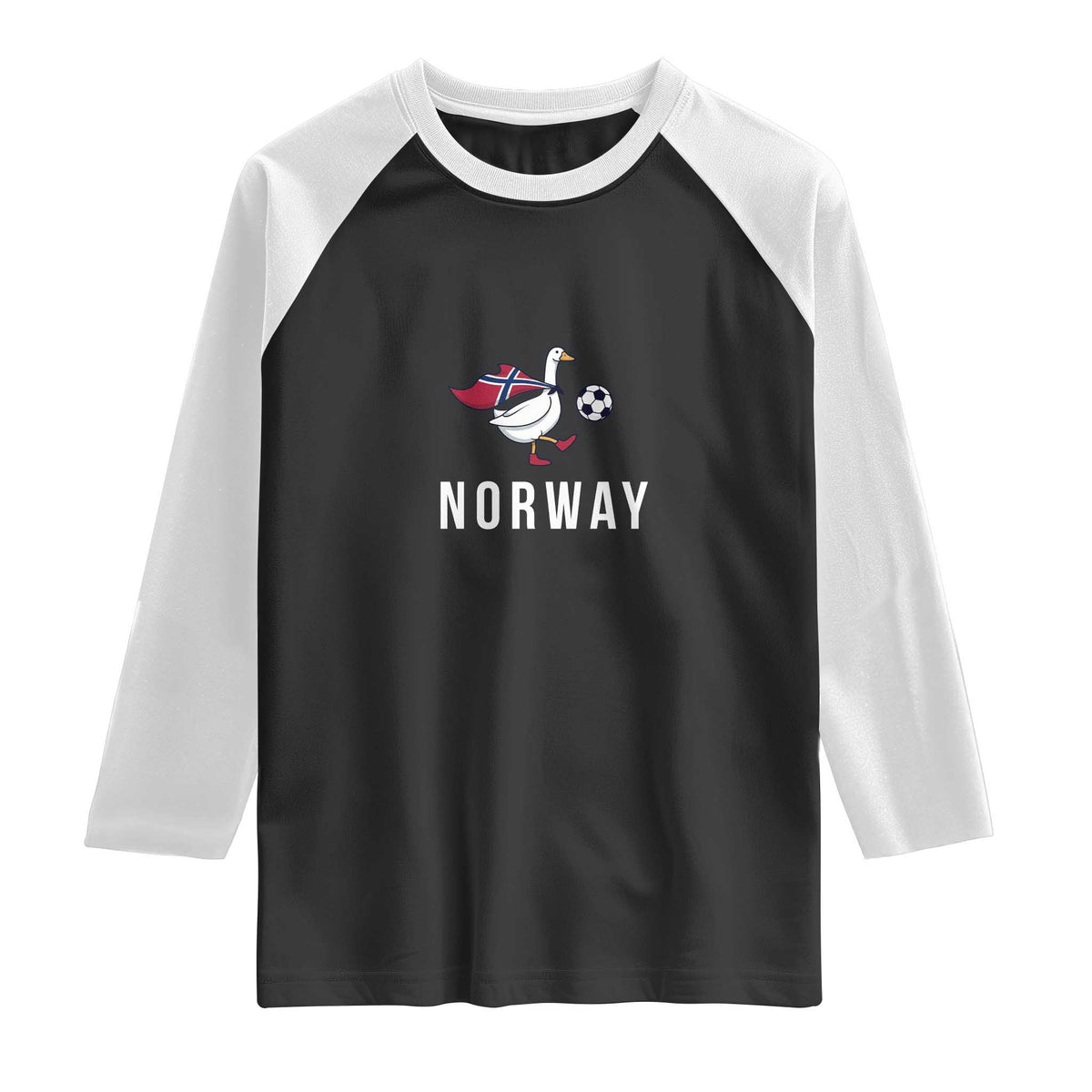 Norway Football Raglan Shirt Silly Goose Soccer Fan Support
