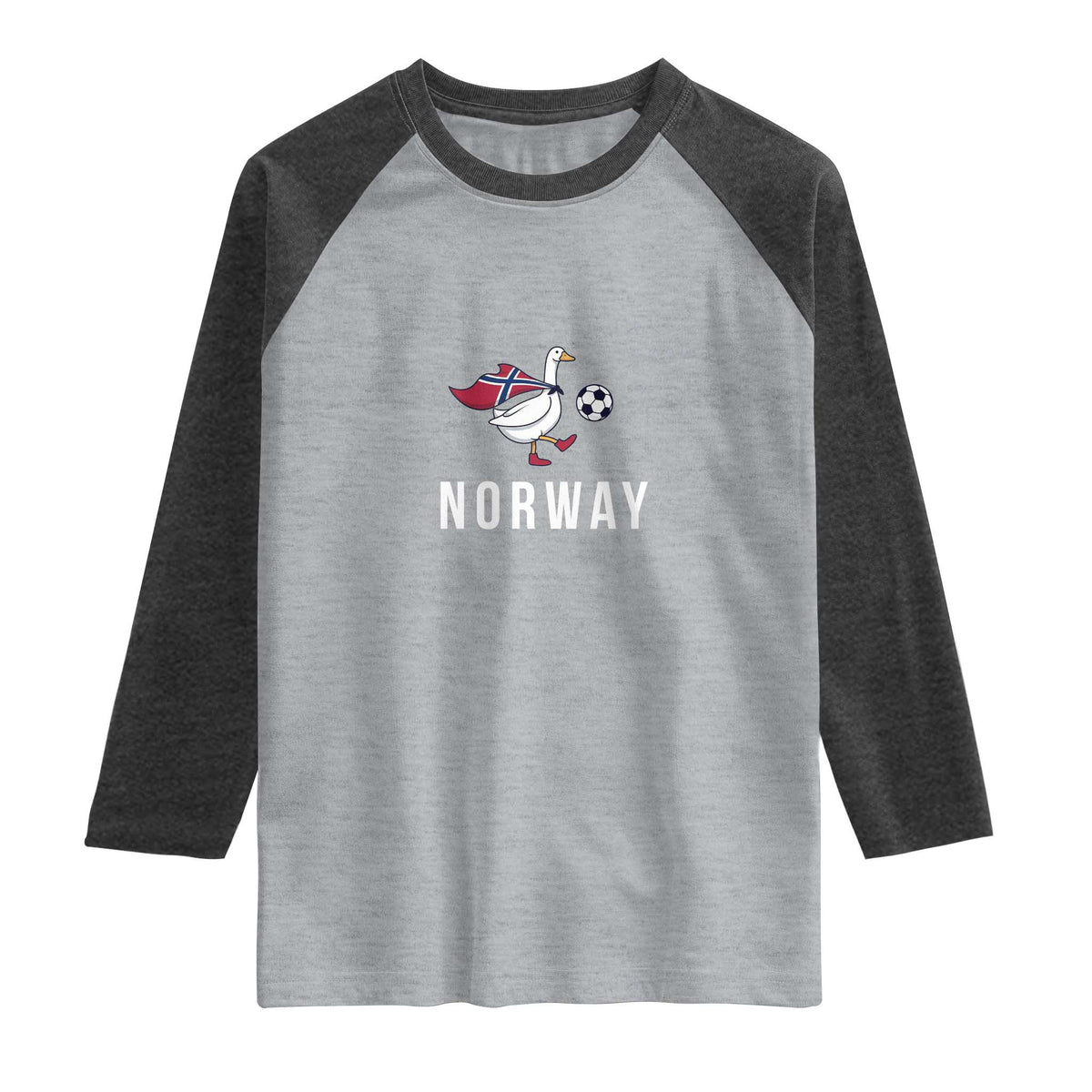 Norway Football Raglan Shirt Silly Goose Soccer Fan Support