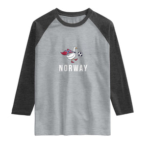 Norway Football Raglan Shirt Silly Goose Soccer Fan Support