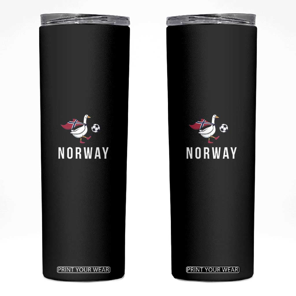 Norway Football Skinny Tumbler Silly Goose Soccer Fan Support TS14 Black Print Your Wear