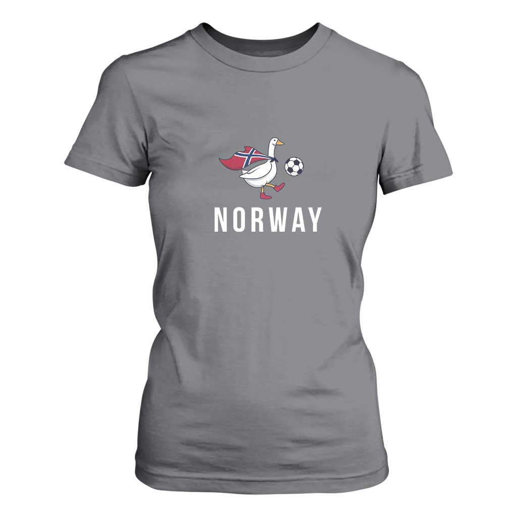 Norway Football T Shirt For Women Silly Goose Soccer Fan Support