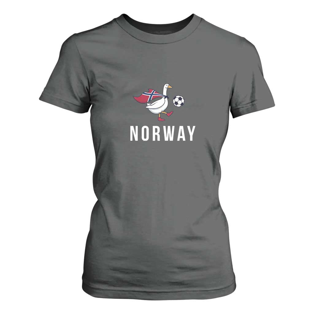 Norway Football T Shirt For Women Silly Goose Soccer Fan Support