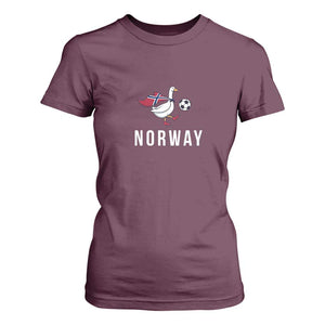 Norway Football T Shirt For Women Silly Goose Soccer Fan Support