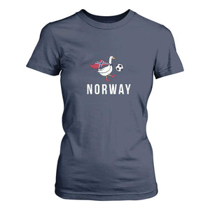 Norway Football T Shirt For Women Silly Goose Soccer Fan Support