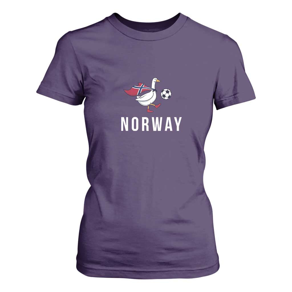 Norway Football T Shirt For Women Silly Goose Soccer Fan Support