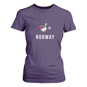 Norway Football T Shirt For Women Silly Goose Soccer Fan Support