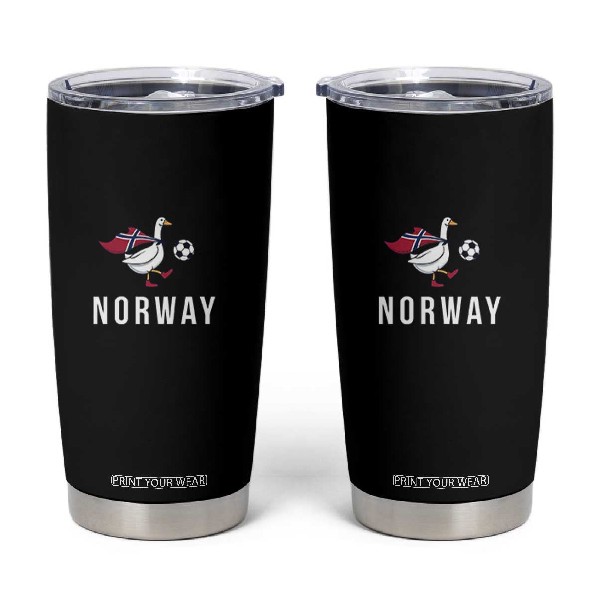 Norway Football Tumbler Cup Silly Goose Soccer Fan Support TS14 Black Print Your Wear