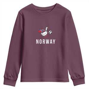 Norway Football Youth Sweatshirt Silly Goose Soccer Fan Support