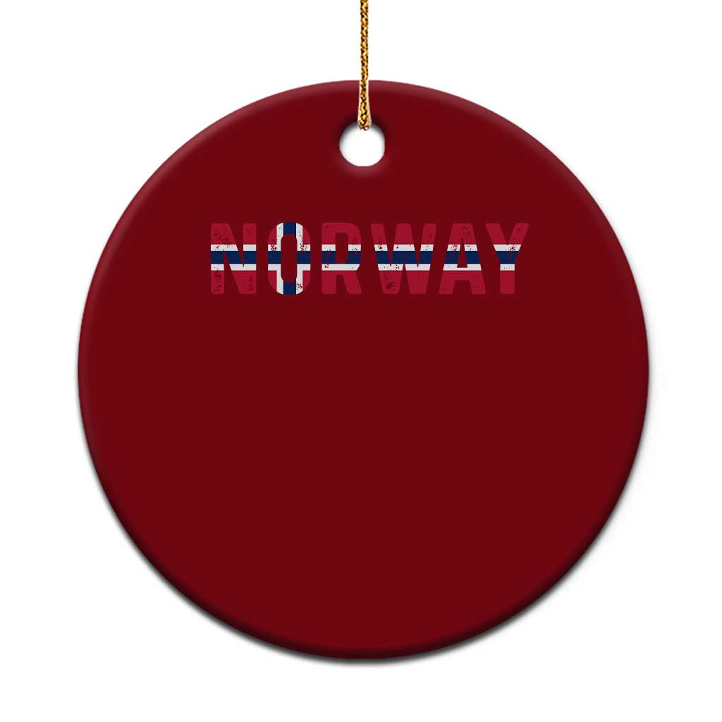 Norge Norway Norwegian Flag Ceramic Ornament