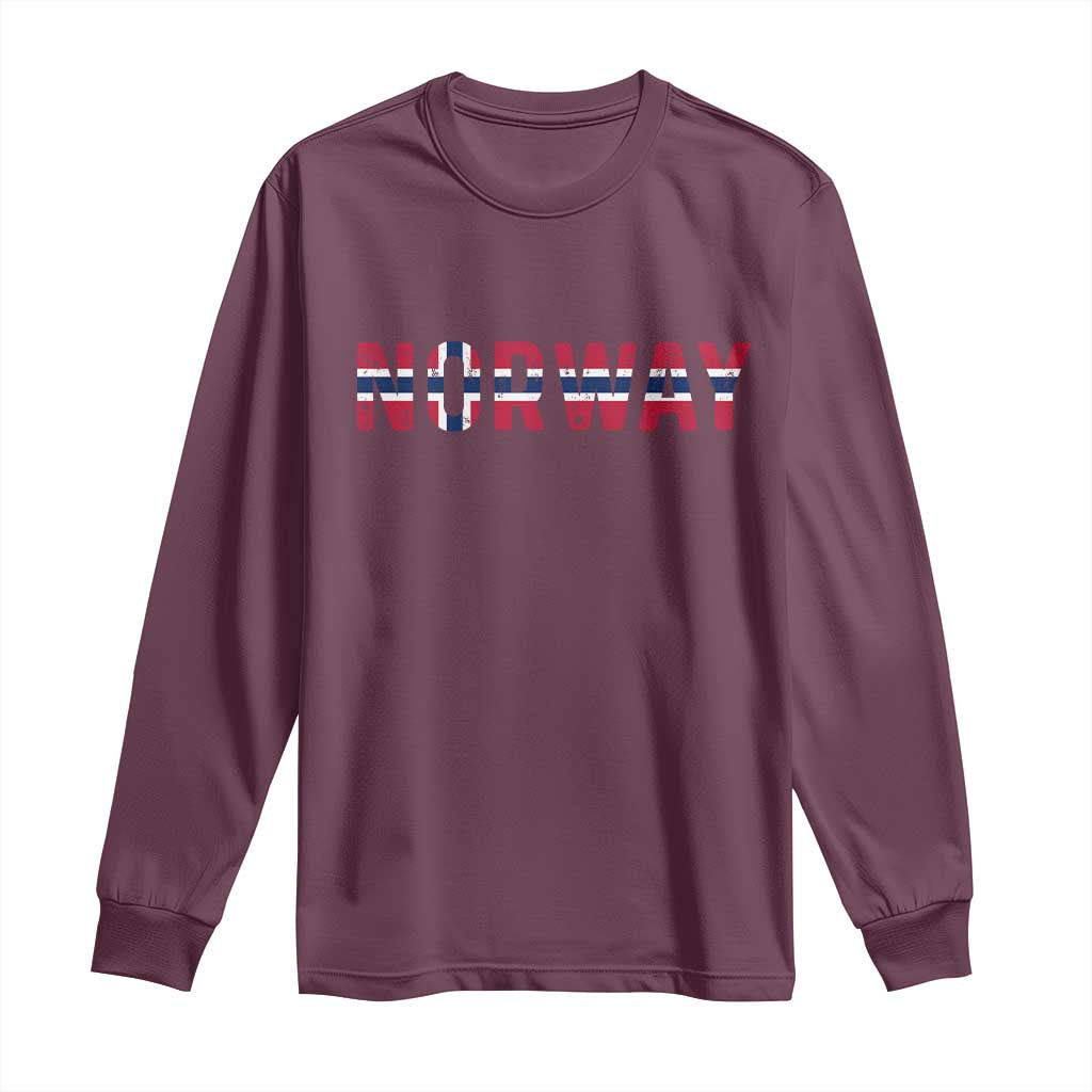 Norge Norway Norwegian Flag Long Sleeve Shirt