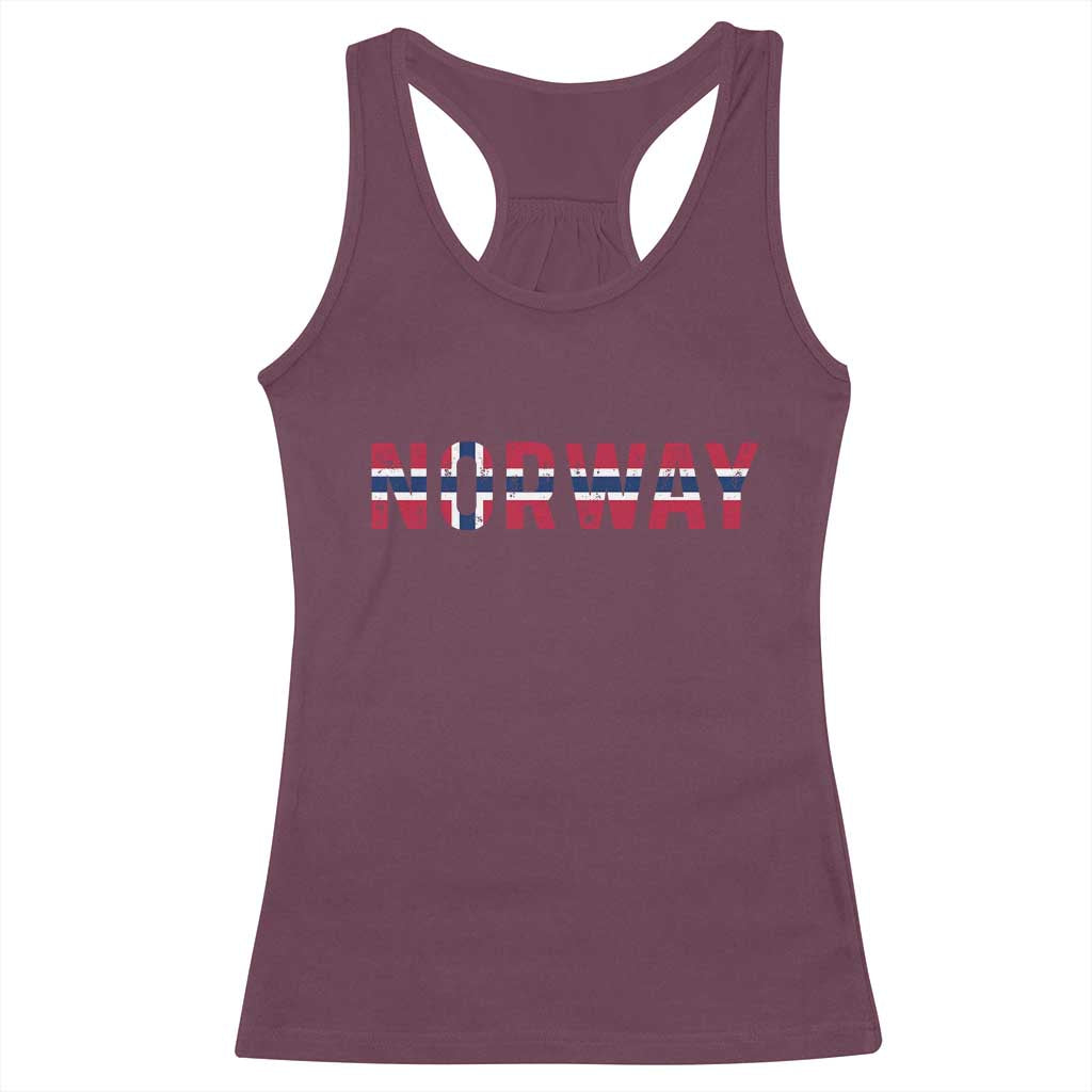 Norge Norway Norwegian Flag Racerback Tank Top