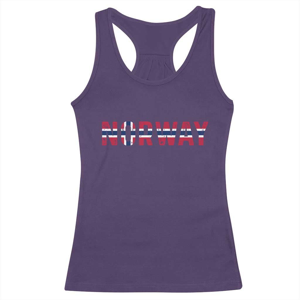 Norge Norway Norwegian Flag Racerback Tank Top