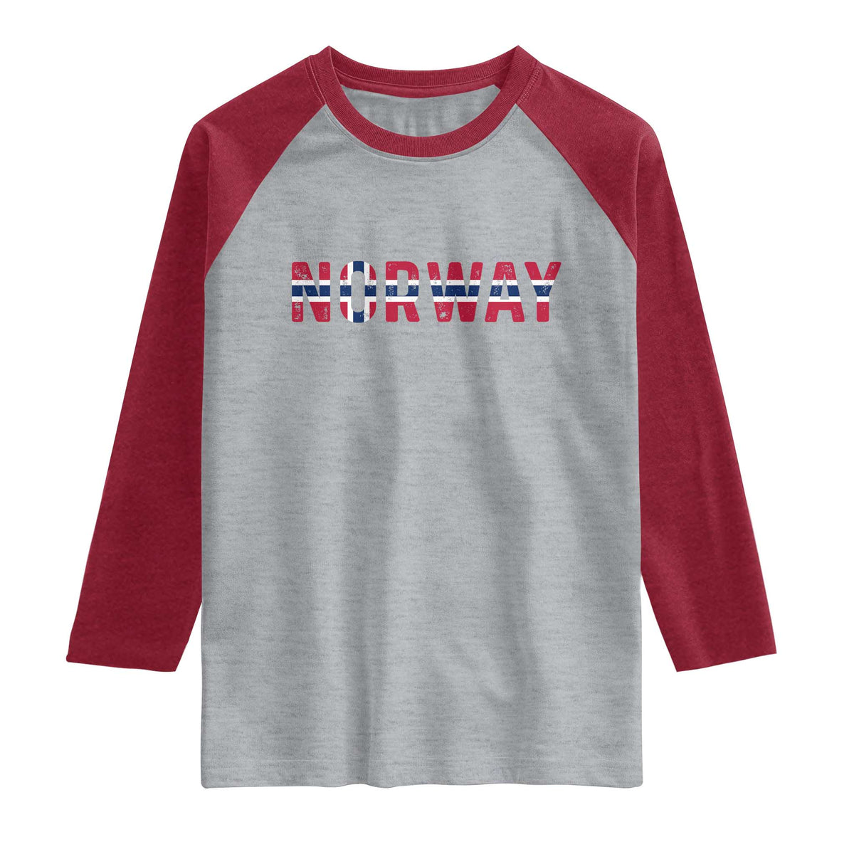 Norge Norway Norwegian Flag Raglan Shirt