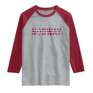 Norge Norway Norwegian Flag Raglan Shirt