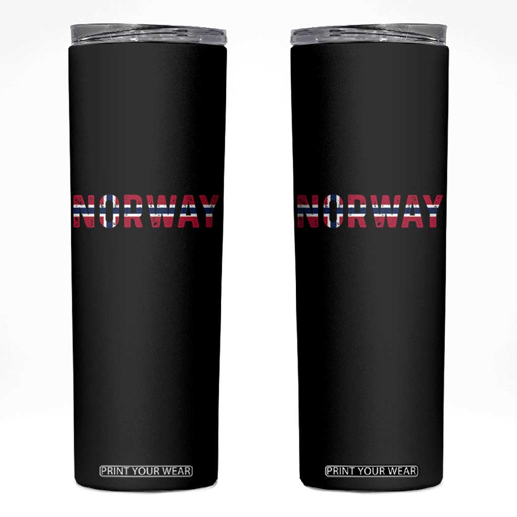 Norge Norway Norwegian Flag Skinny Tumbler