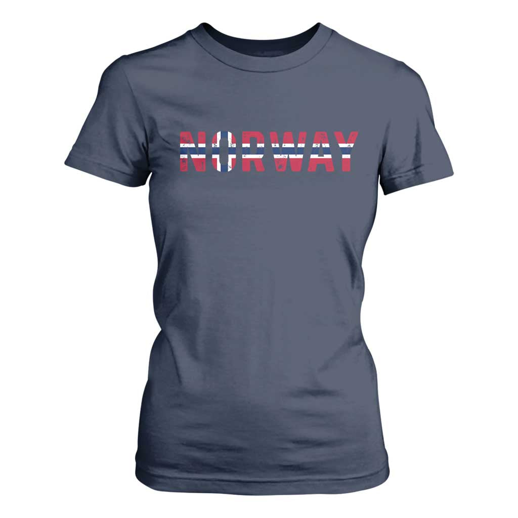 Norge Norway Norwegian Flag T Shirt For Women