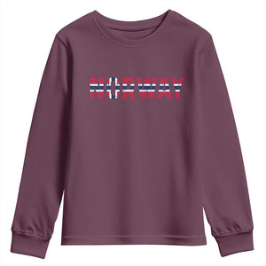 Norge Norway Norwegian Flag Youth Sweatshirt