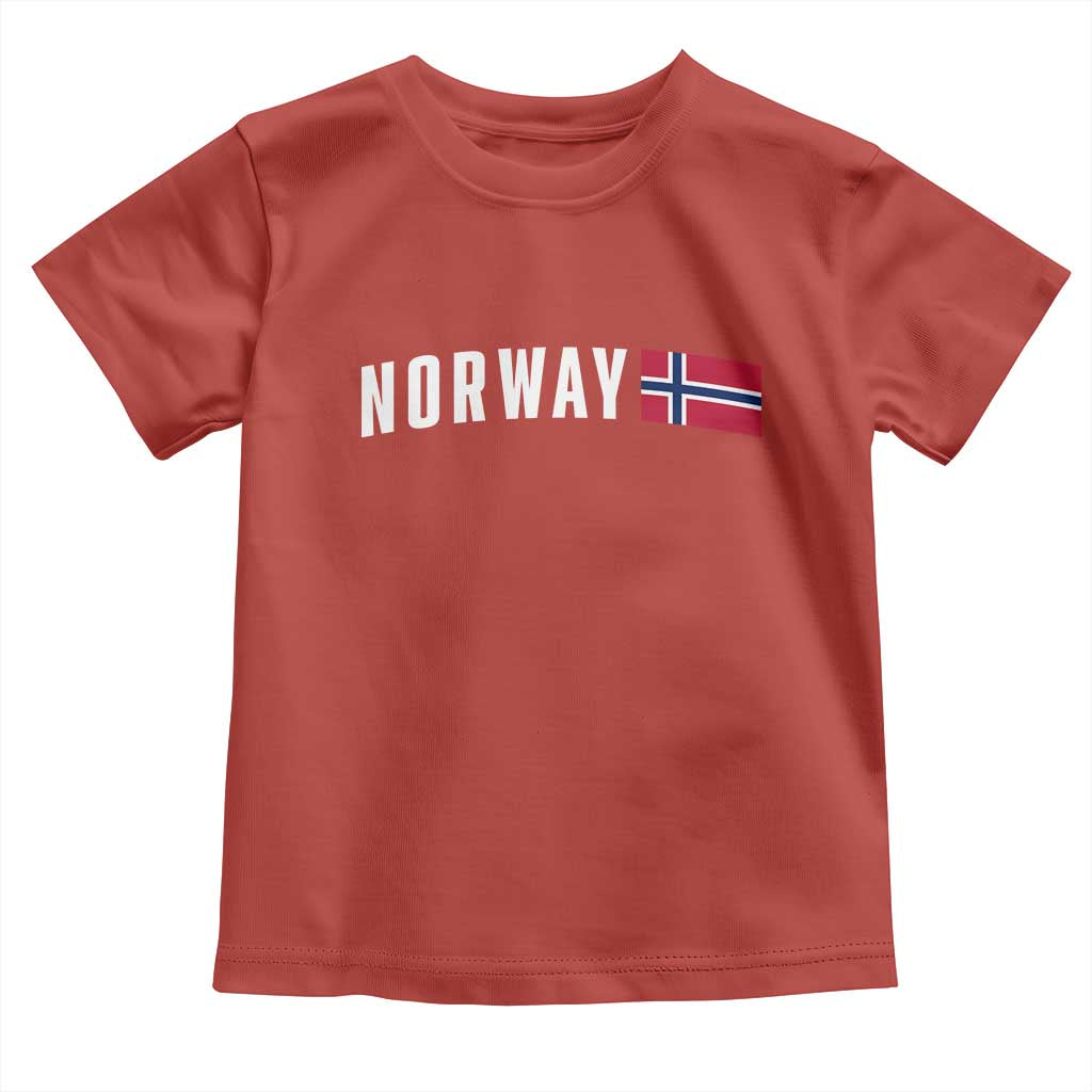 Norwegian Pride Flag Norway Great Gift Toddler T Shirt TS14 Red Print Your Wear