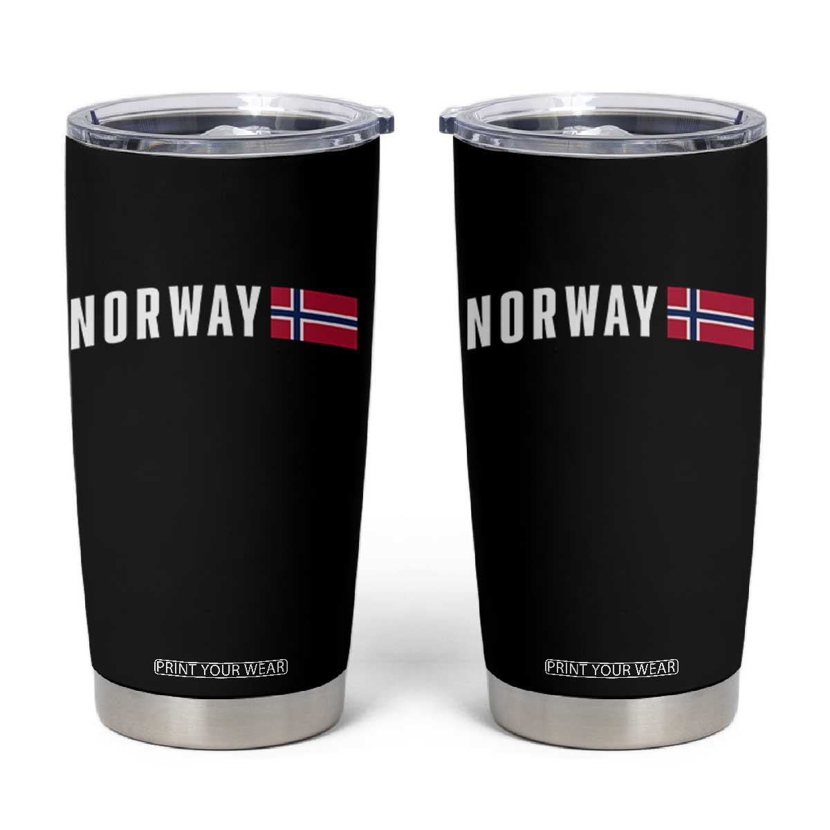 Norwegian Pride Flag Norway Great Gift Tumbler Cup TS14 Black Print Your Wear