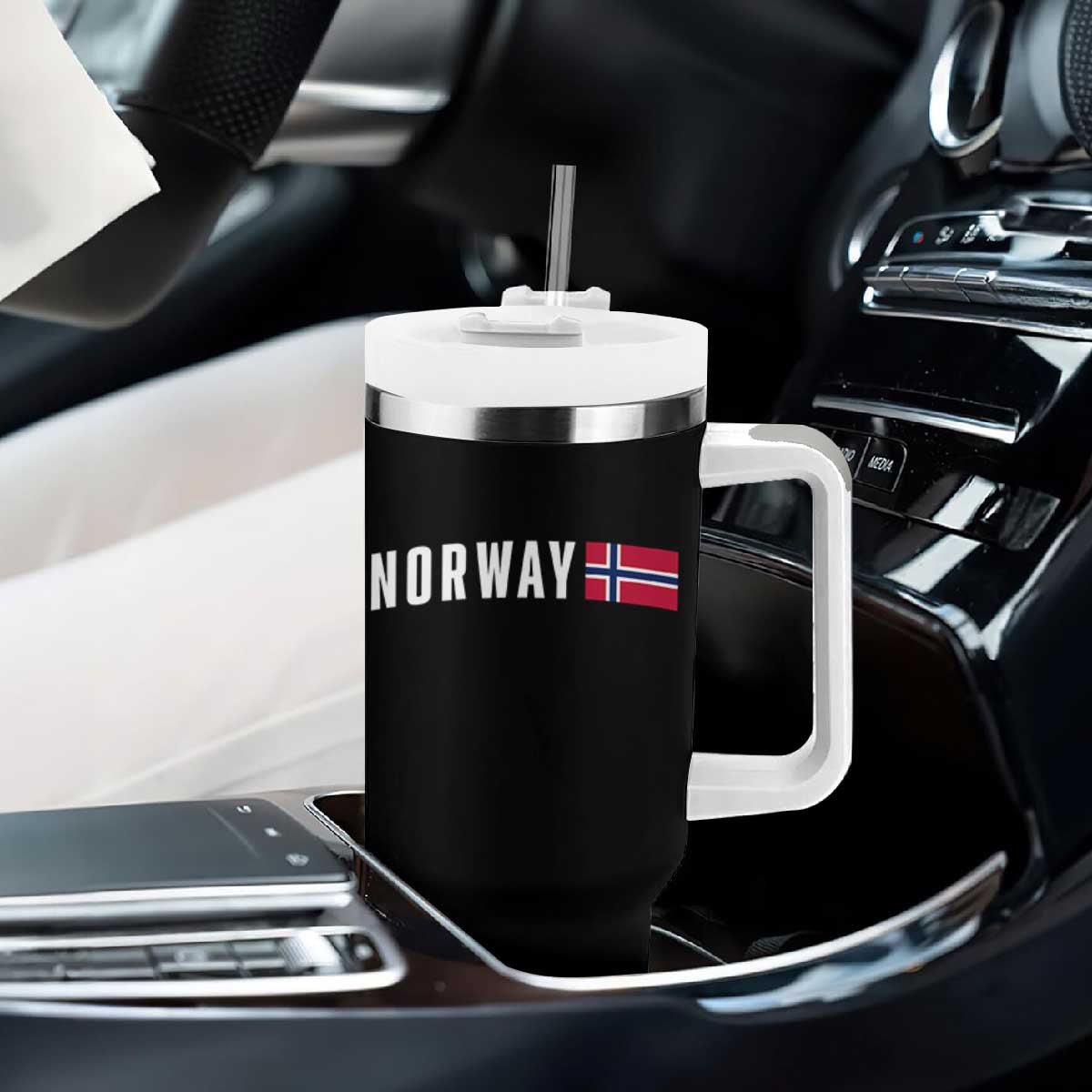 Norwegian Pride Flag Norway Great Gift Tumbler With Handle