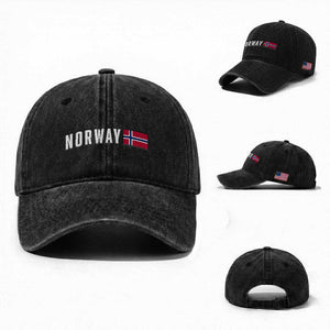 Norwegian Pride Flag Norway Great Gift Washed Cotton Baseball Cap
