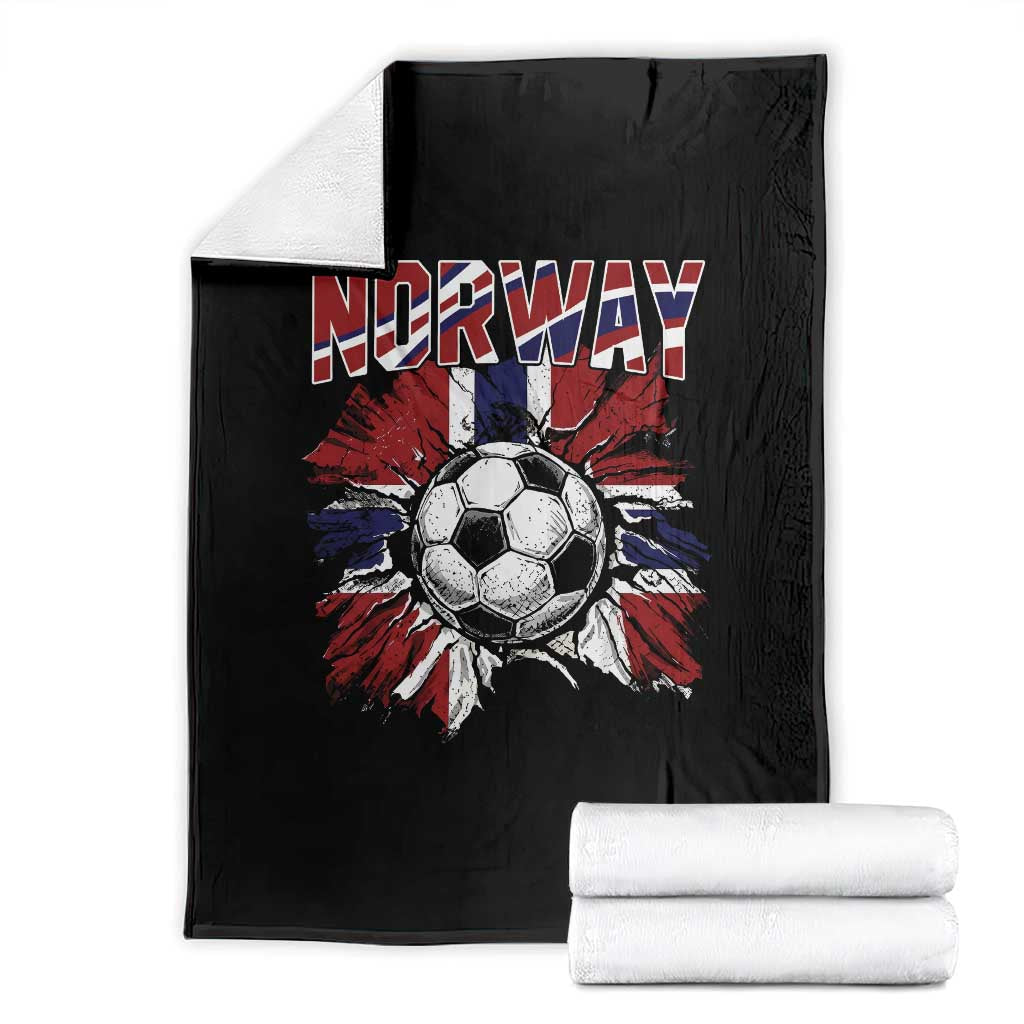 Norway Soccer Fan Throw Blanket Norwegian Football Supporter Fan Gift
