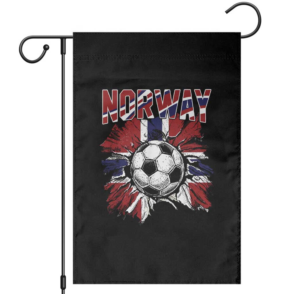 Norway Soccer Fan Garden Flag Norwegian Football Supporter Fan Gift TS14 Black Print Your Wear