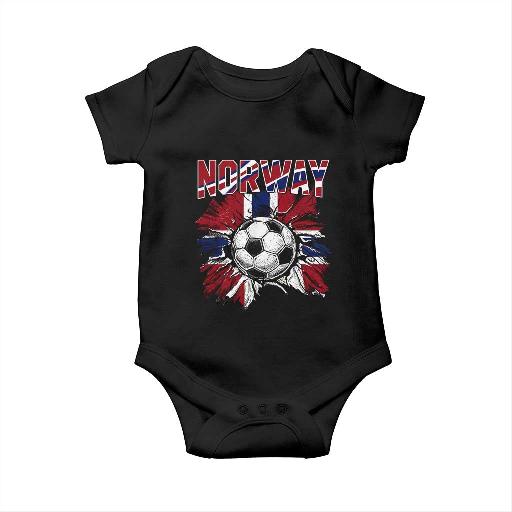 Norway Soccer Fan Baby Onesie Norwegian Football Supporter Fan Gift