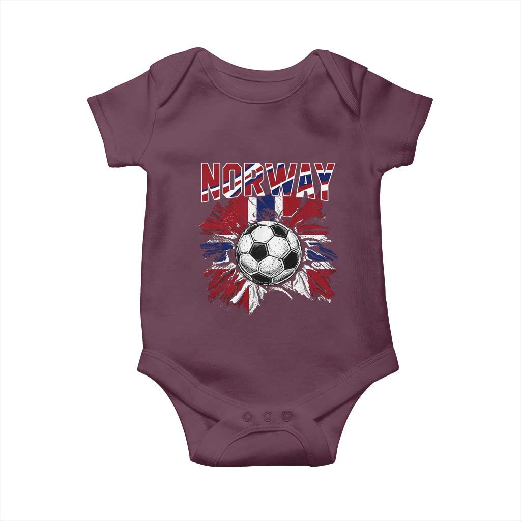 Norway Soccer Fan Baby Onesie Norwegian Football Supporter Fan Gift