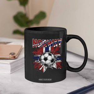 Norway Soccer Fan Coffee Mug Norwegian Football Supporter Fan Gift