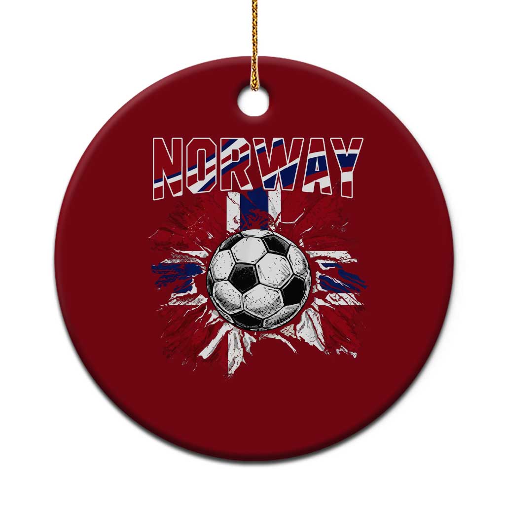 Norway Soccer Fan Ceramic Ornament Norwegian Football Supporter Fan Gift TS14 1pc Red Print Your Wear