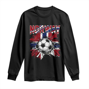 Norway Soccer Fan Long Sleeve Shirt Norwegian Football Supporter Fan Gift