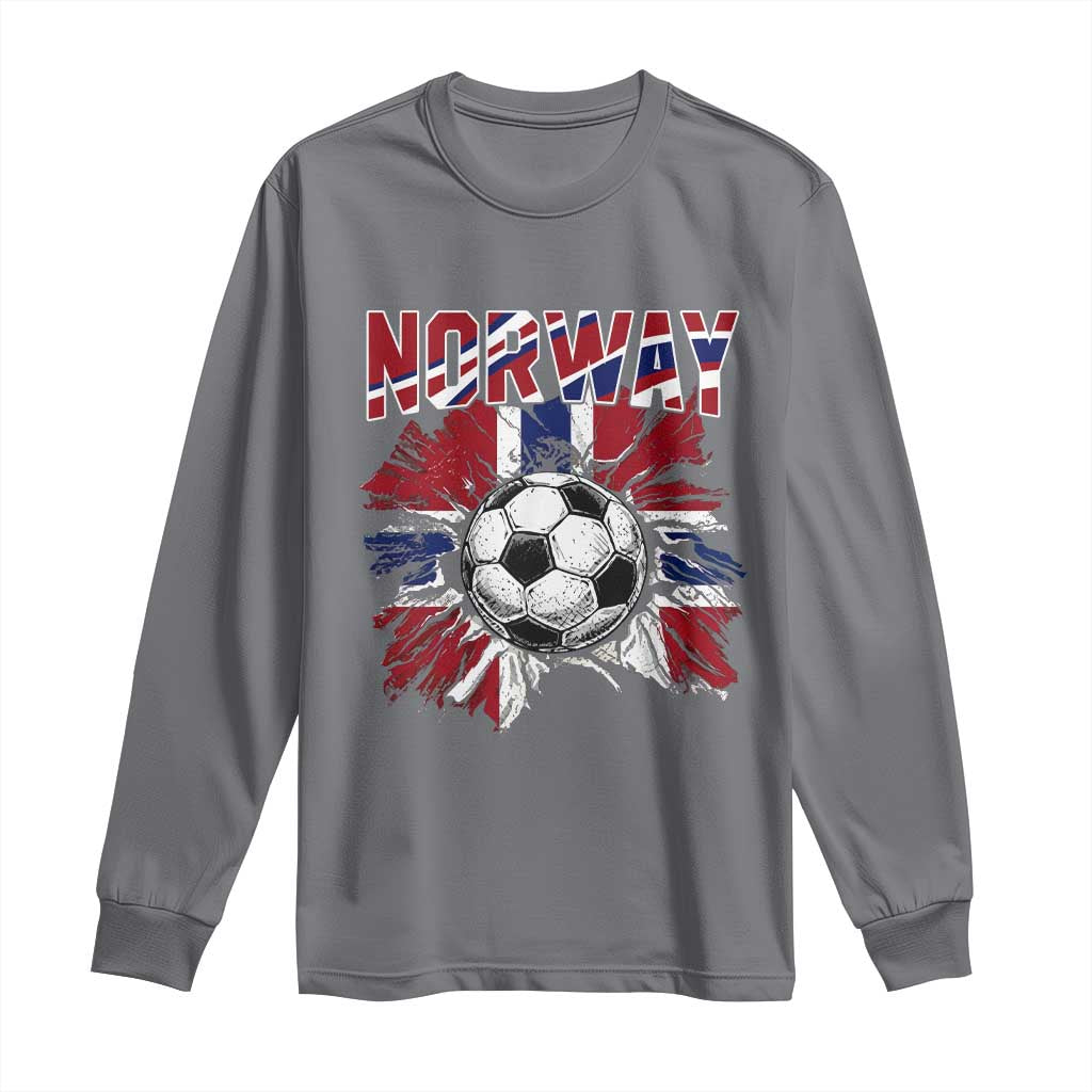 Norway Soccer Fan Long Sleeve Shirt Norwegian Football Supporter Fan Gift